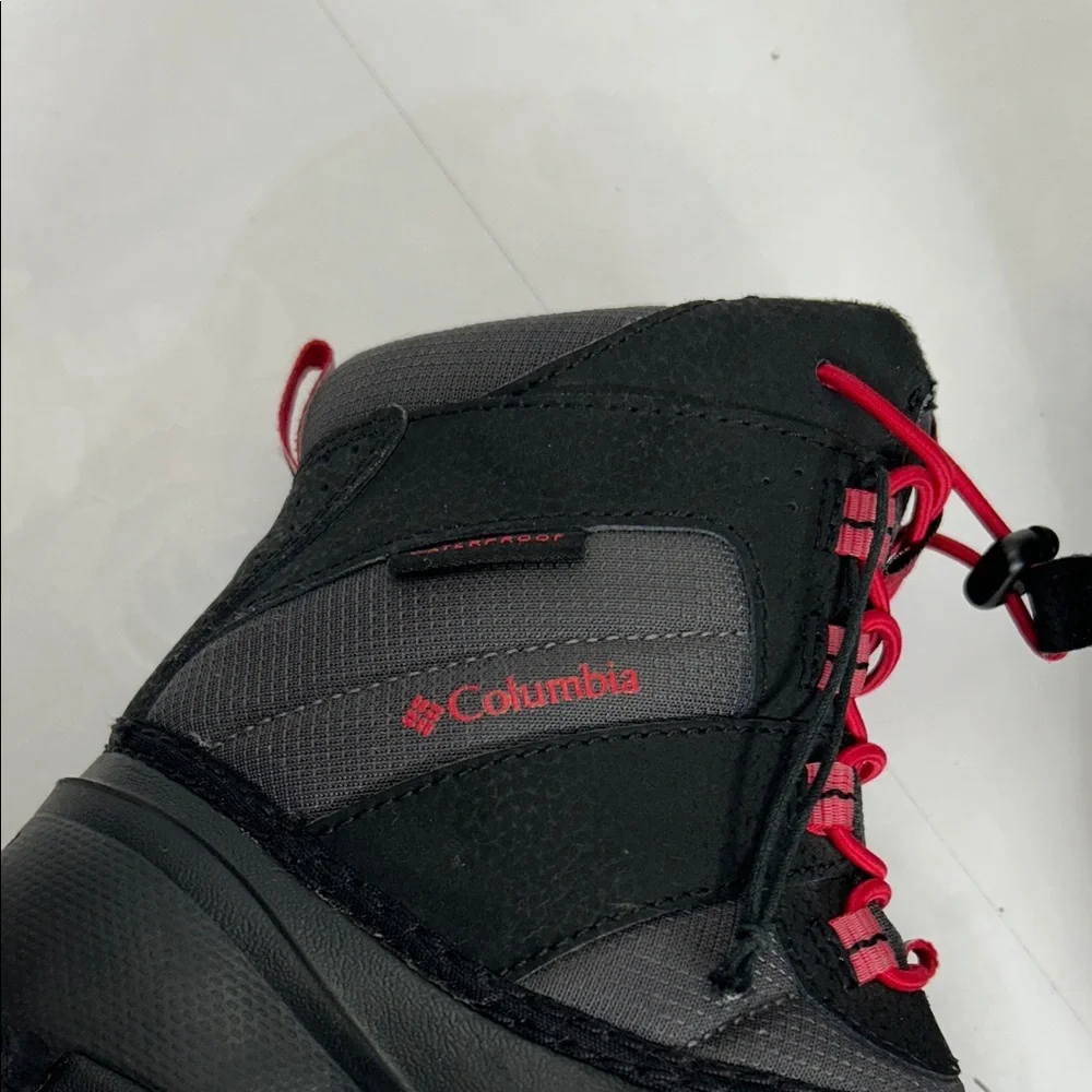 Columbia Kids' Black and Red Snow Boots